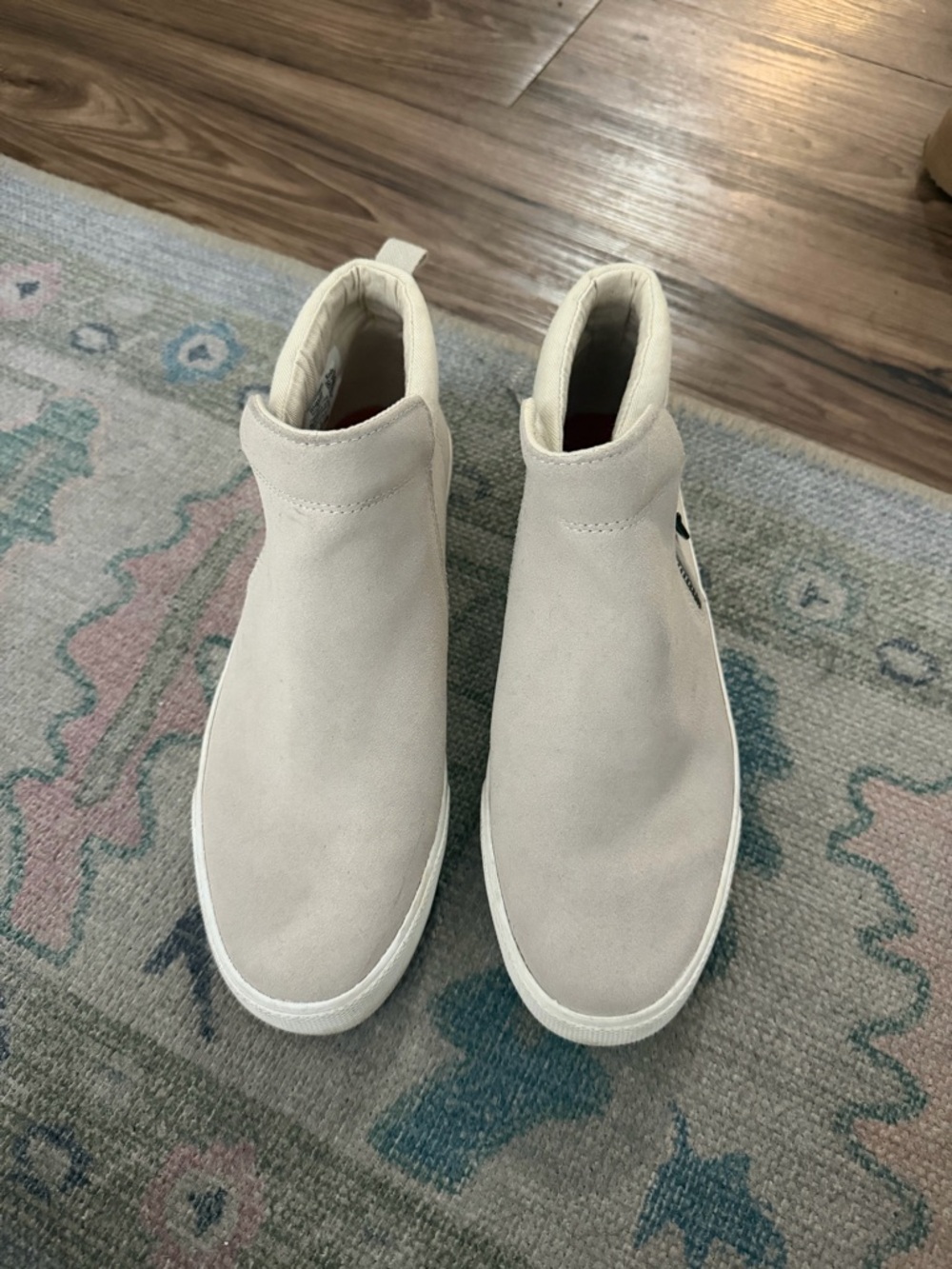 Keds Beige Side Zip Sneaker Booties Size 8